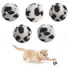  5 Pcs Furry Cat Toys Leopard Tennis Balls Interactive Sports