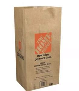 30 Gal. Paper Lawn and Leaf Bags - 5 Count - - Picture 1 of 3