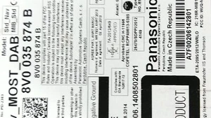 PANEL DE CONTROL DE MULTIMEDIA Audi S3 Sportback (8VA/8VF) 2014 8V0035874B - Imagen 1 de 2