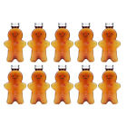10pcs Gingerbread Man Candy Jars for Christmas Party Favors-MI