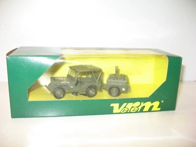Solido Verem , Jeep Wilys Militare E Rimorchio Cucina Mensa Popeye - Immagine 1 di 4