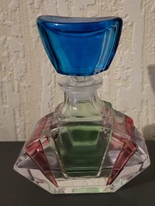 Collectable Vintage Glass Perfume Bottle 30s-50s Probably Czech. 4.25" 11cm High - Picture 1 of 4