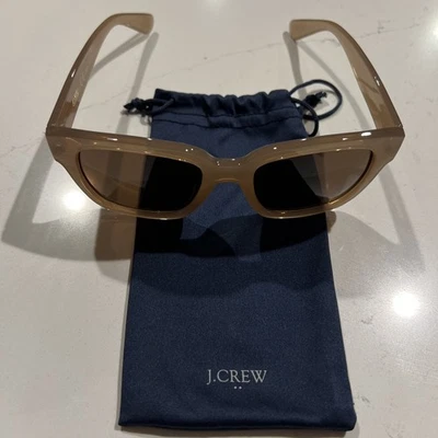 J. Gafas de sol cuadradas de gran tamaño Crew para mujer General Tan Foto 1 de 3