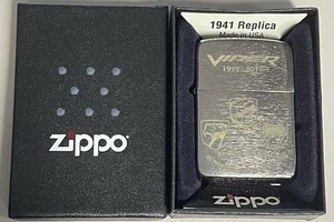 ZIPPO 2015 VIPER 1941 RÉPLICA 1992-2017 ENCENDEDOR PERSONALIZADO SIN ENCENDER EN CAJA EQ263 - Imagen 1 de 6
