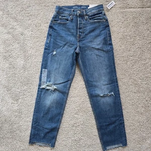 Neu mit Etikett Old Navy Damen extra hoher Bund hoch gerade – mittlere Waschung Größe 12 - Bild 1 von 5