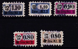 Lot Stamp Germany WWII 3rd Reich Revenue Import Selection DAV U - Picture 1 of 3