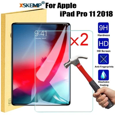 For iPad Pro 9.7 Pro 11 Air mini Tablet Screen Protector Tempered Glass Cover - Image 1 of 4