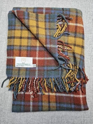 Tweedmill Scarf One Size Pure New Wool Tartan Plaid Fringe British Made - Image 1 of 4