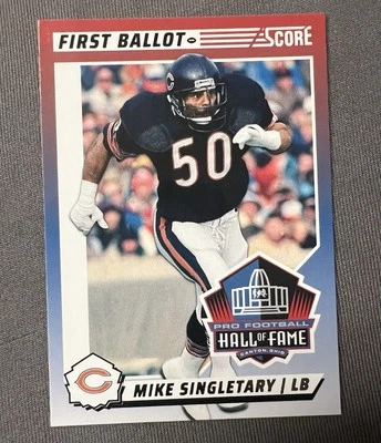 2024 Score First Ballot #4 Mike Singletary Chicago Bears HOF Hall of Fame - Image 1 of 2