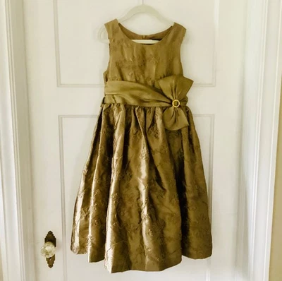 Emily West 女孩焦糖棕色派对礼服 8 码正式无袖派对活动 — 第 1/4 张图片