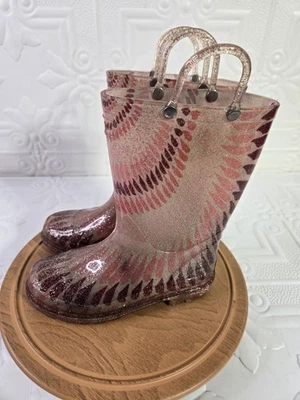 Western Chief галстук краситель освещенный дождя грязи ботинки девочек размер 1 розовое золото - Изображение 1 из 4