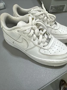 Nike Kids Air Force 1 White 314192-117 Casual Shoes Sneakers Size 6Y - Picture 1 of 11