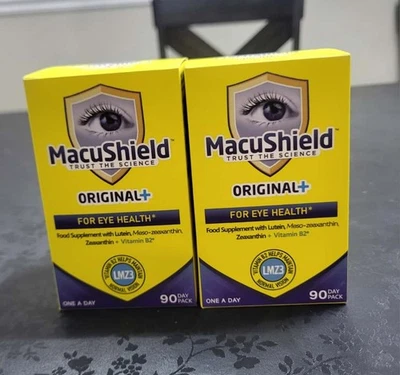 2 Pack MacuShield Original Plus 90 Capsule Eye Supplement Vitamin - Exp 10/2027