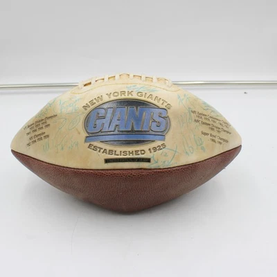 Fútbol americano firmado por los New York Giants 2000 Dan Campbell/Tiki Barber + automático ZJ18576 Foto 1 de 4