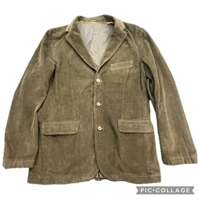 Chaqueta Blazer J Crew Para Hombre Pana Verde Oliva Algodón 3 Botones L Foto 1 de 4
