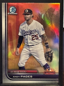 2023 Bowman Chrome Andy Pages Arizona Fall League Refractor RC AFLS8 Dodgers - Picture 1 of 3