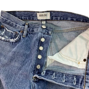 AGOLDE Jamie High Rise Jeans Damen 26 Button Fly Raw Hem Organic Classic Mom - Bild 1 von 15