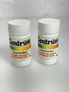 Vintage Centrum Multivitamin Leerflaschen 1990er Requisite von A bis Zink Regenbogen - Bild 1 von 4
