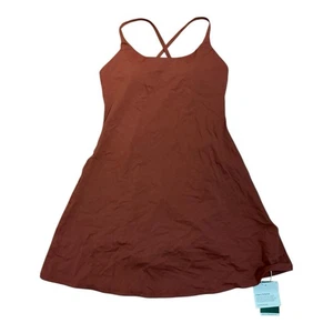 Halara SoftlyZero Peluche Abito Lungo Arancione Bruciato Donna Taglia S Accogliente Pile Nuovo con etichette - Foto 1 di 11