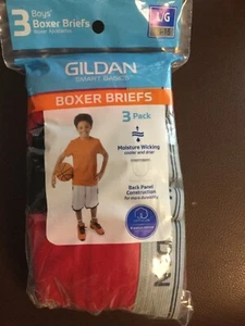 Gildan Boys  Boxer / Briefs  L 14 - 16 3 Pair - Picture 1 of 2