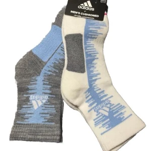 Adidas ClimaLite Cushioned High Quarter Socken 2 Paar grau weiß blau Herren 6-12 - Bild 1 von 5