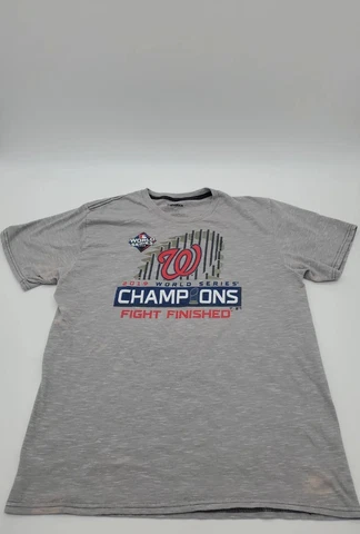 Washington Nationals Large 2019 World Series Champions Gray Mens Baseball.T120 Cover