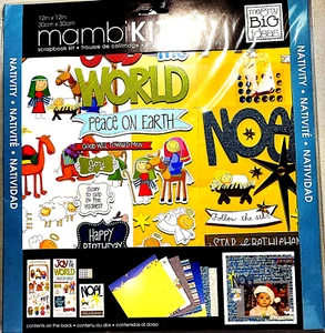 Nativity Christmas 12x12 Paper Kit 3D Stickers Chipboard  Gemstones MAMBI 2012 - Picture 1 of 5