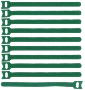 10 x Kabelklettband 200 x 25 mm grün Kabel Klettband Kabelbinder Klett Binder VT - Picture 1 of 6