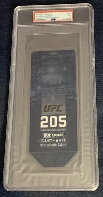 2016 Conor McGregor UFC 205 1ST DOUBLE CHAMP MSG PSA 9 FULL TICKET - Image 1 of 2