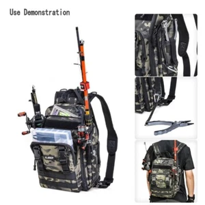 Fishing Bag Tackle Backpack Tactical Waterproof Shoulder Backpack Chest Pack Bag - Picture 1 of 8