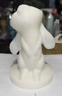 WHITE MARBLE JADE CUTE RABBIT CARVING-crystal