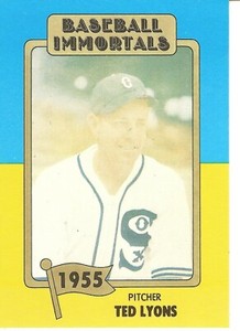 1980 TCMA BASEBALL IMMORTALS TED LYONS BASEBALL CARD  #77