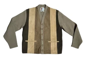 Edgeworth Mills Herren Vintage Wildleder und Wolljacke 60er Jahre braun Größe: M-RN 26211 - Bild 1 von 5