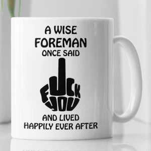 Capataz supervisor FU F*ck taza de café juramento regalo, divertida maldición taza de té crudo - Imagen 1 de 2