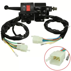 Motorcycle 7/8" Handlebar Headlight Horn Turn Signal Electrical Start Switch 12V - Bild 1 von 10