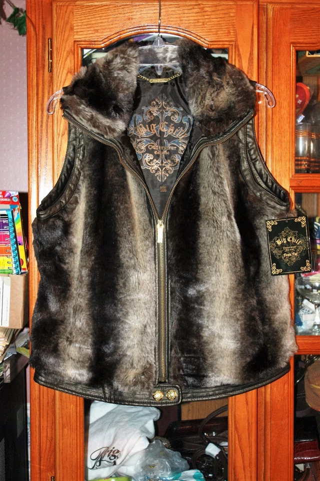 Colete de pele sintética Big Chill novo com etiquetas grande - Imagem 1 de 1