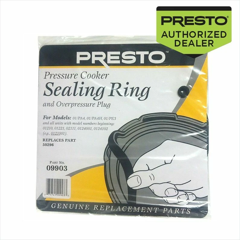 Presto Pressure Cooker Sealing Ring Overpressure Plug 09903 Part 50296 X2