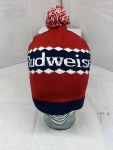 VTG Budweiser Navy Red Beanie by Quake City Caps. OSFM - Picture 1 of 6