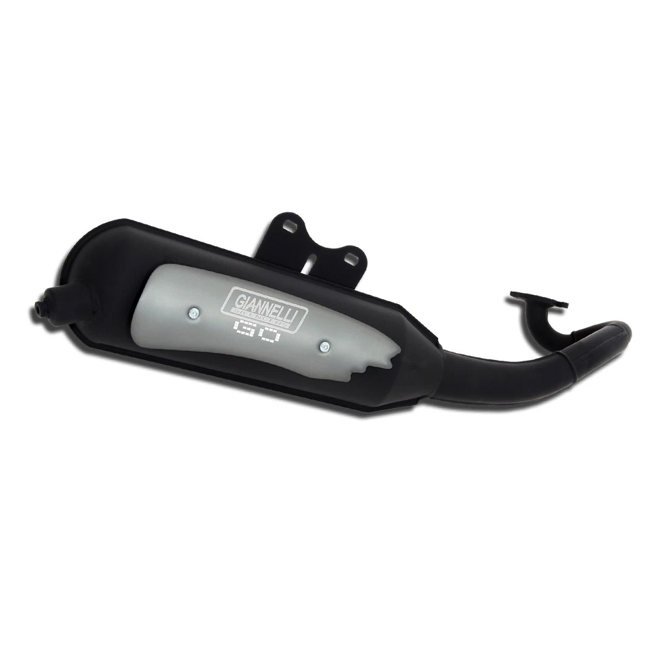 FULL EXAUST GIANNELLI GO 50 CC INOX BLACK FOR PEUGEOT ELYSEO 50 1999 > 2011 - Image 1 of 1
