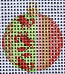 Needlepoint Handpainted Christmas Associated Talents Red Crab Mini Ball 2x2 - Picture 1 of 1