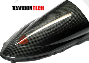 DUCATI 899 1199 REAL CARBON FIBER WINDSCREEN WINDSHIELD WITH HYBRID LOGO - Picture 1 of 5