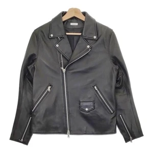 BEAUTY&YOUTH UNITED ARROWS Sheep Lambskin Double Riders jacket black 5-0128T♪ - Picture 1 of 7