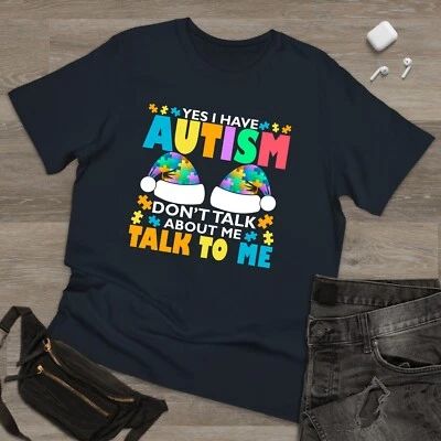 Yes I am Autism Talk To Me Autism awareness Tee Adult Kid Unisex Xmas Cap Puzzle - Image 1 of 3