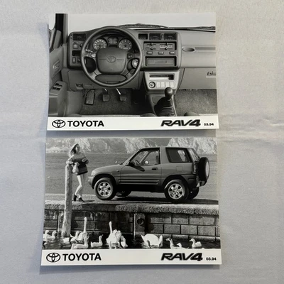 1994 Toyota RAV4 SUV Factory Press Photo Photograph Lot 2x - Image 1 of 4