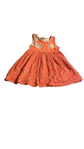 Matilda Jane orange lace bouquets 4 Layla floral girls sleeveless dress. Size 4. - Picture 1 of 10