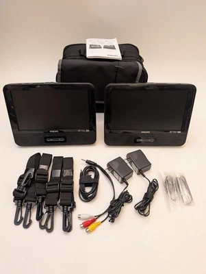 PHILIPS PORTABLE DVD PLAYER MODEL PD9016/37, W/ Cables, Bag, Instructions, AC - Image 1 of 4