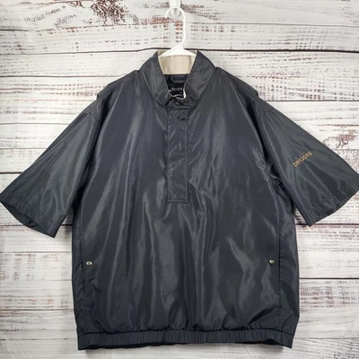 FootJoy DryJoys Short Sleeve Rain Pullover Large Waterproof Golf Jacket Black - Image 1 of 4