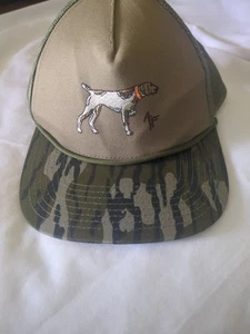 American Fetcher The Pointer — OD Green & Camo Trucker Snap Back Hat Dog Lover - Picture 1 of 14
