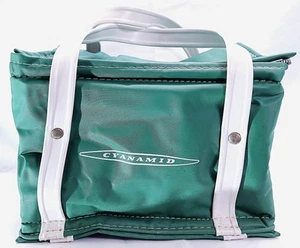 1960 MCM AMERICAN CYANAMID CHEMICAL CORPS USA verde pannolino refrigeratore mini vintage promo - Foto 1 di 14