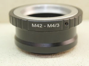 Micro Four Thirds M43 M4/3 Camera To M42 Camera or Telescope Thread "T" Adapter - Picture 1 of 5